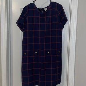 Navy and Maroon JCrew Dress